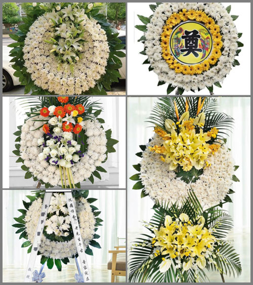 山东济宁鱼台县罗屯镇吴庄村花圈速递